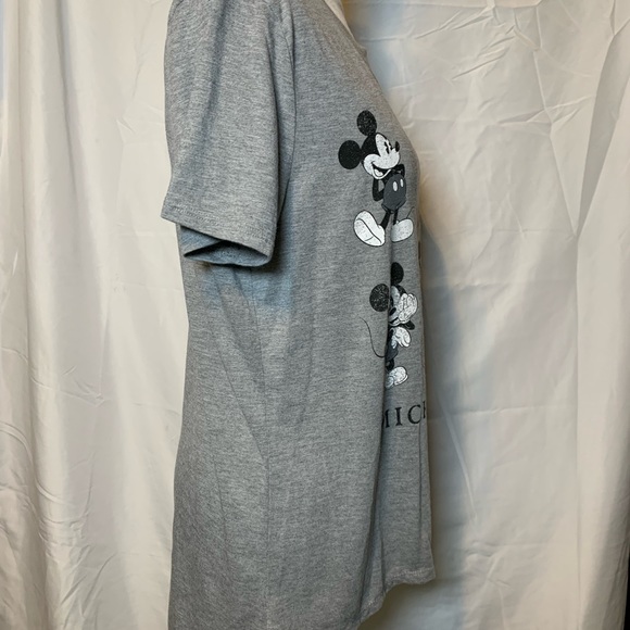 Disney Mickey Mouse T Shirt Gray Sz L Woman’s Great Condition!  (W110) - Picture 4 of 6